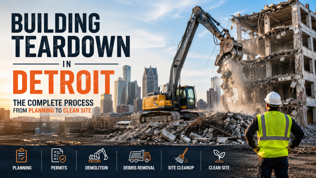 Building Teardown in Detroit: The Complete Process from Planning to Clean Site
